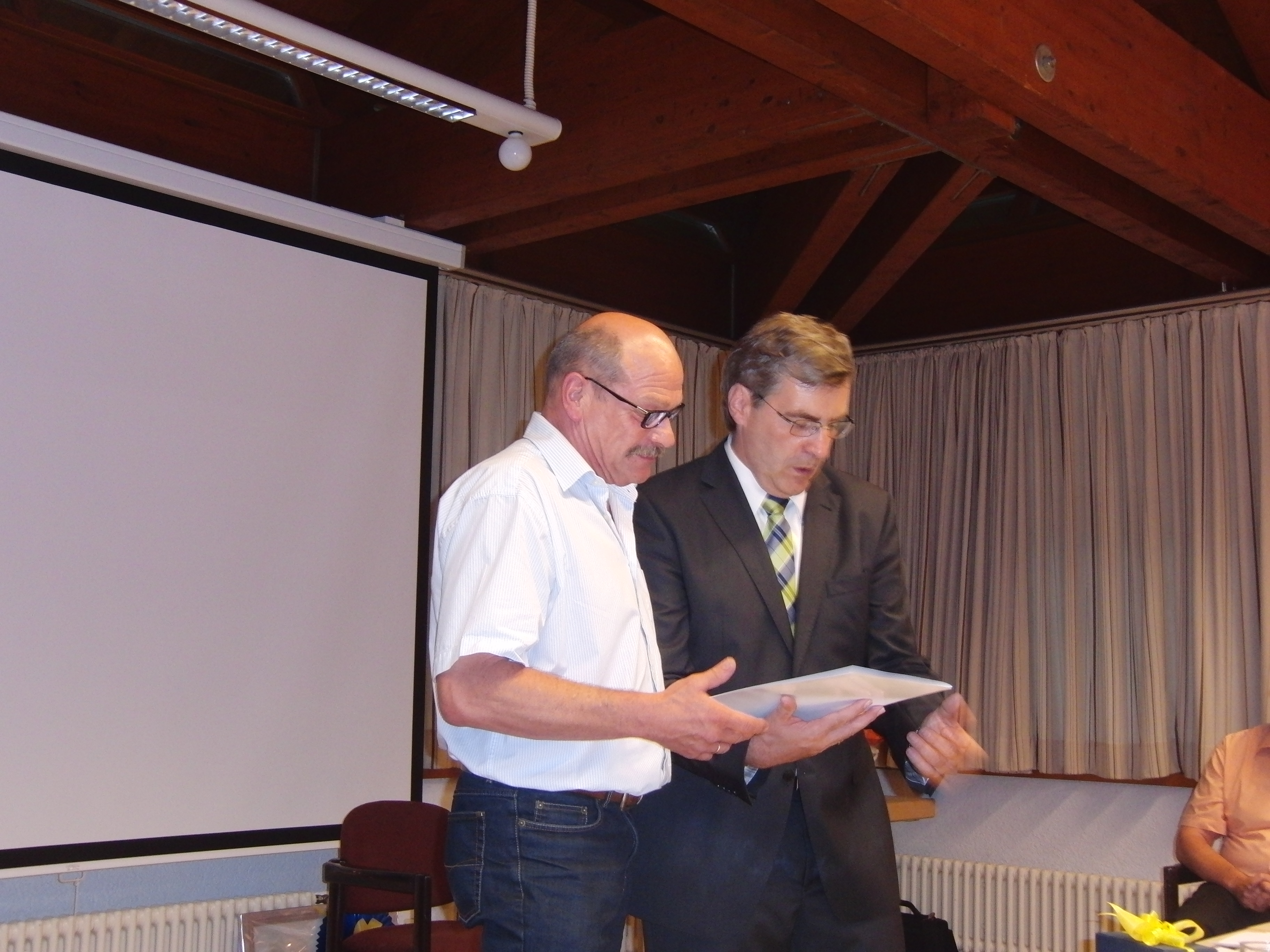 Uwe Jäckel bei der Verabschiedung aus dem Gemeinderat im Jahr 2014